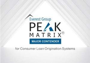 Recognised as a Major Contender in the Everest Group PEAK Matrix for Consumer Loan Origination Systems.